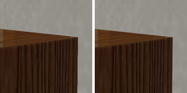 Anti Aliasing Image comparing Anti Aliasing Off and On