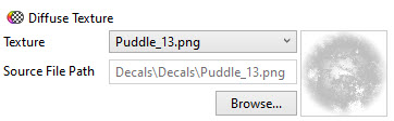 Decal Diffuse Texture Image showing the Diffuse Texture user interface in a 3D Document