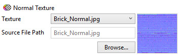 Appearance Normal Texture Image showing the Normal Texture user interface in a 3D Document