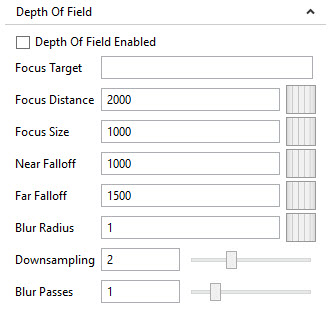 Depth of Field Settings