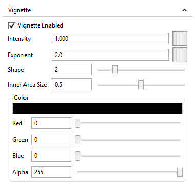 Vignette Settings